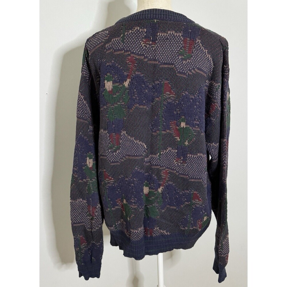 Vintage‎ Patrick James Golfer Crewneck Grandpa Sweater Size Large Made in USA